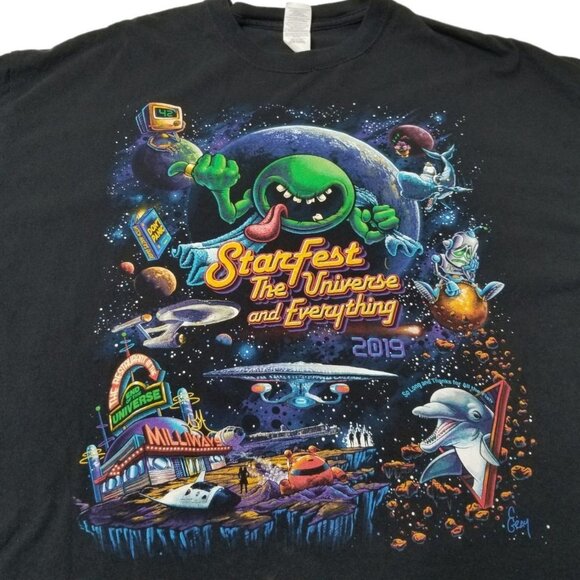 StarFest 2019 Convetion T-Shirt Hitchhikers Guide To The Galaxy Graphic - Picture 3 of 8